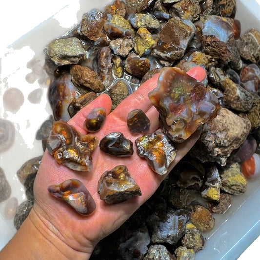 raw fire agate