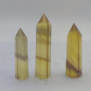 5-8cm yellow fluorite tower