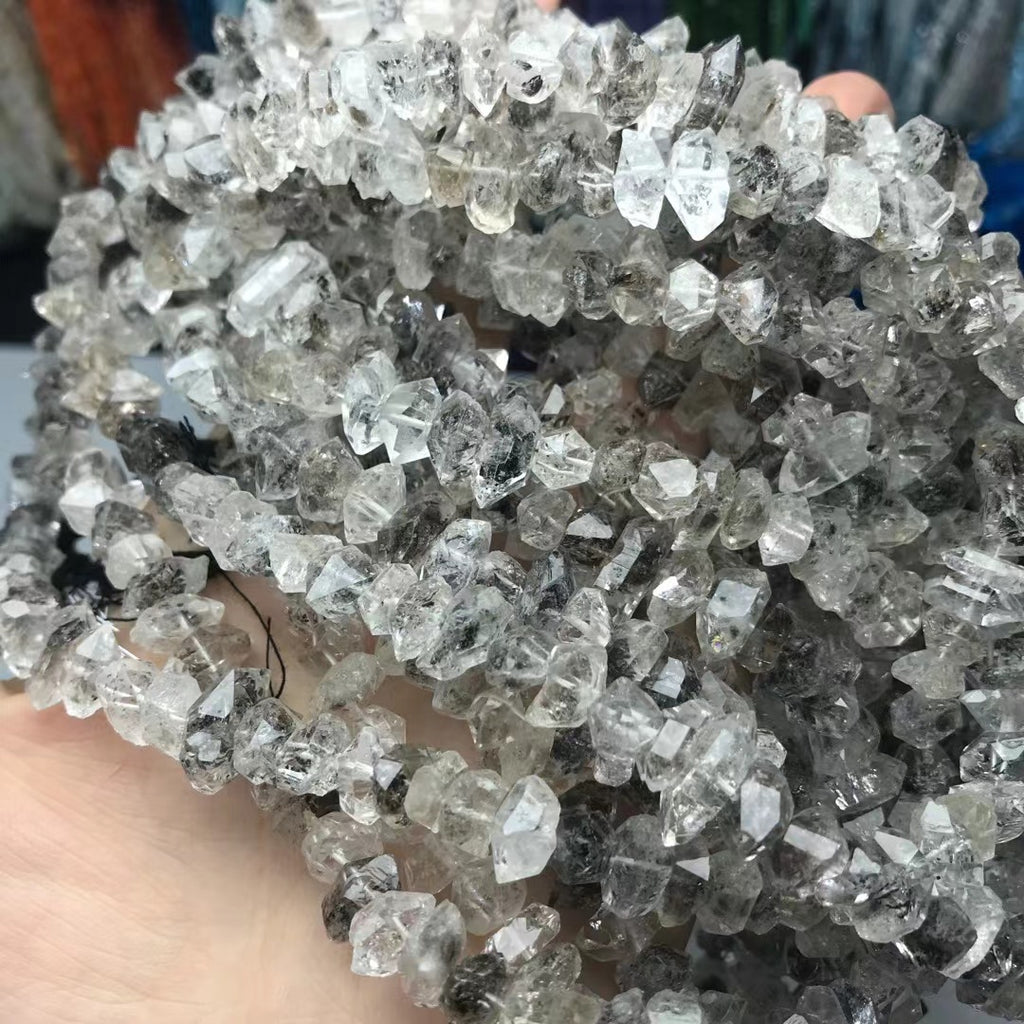 8-10mm herkimer diamond beads