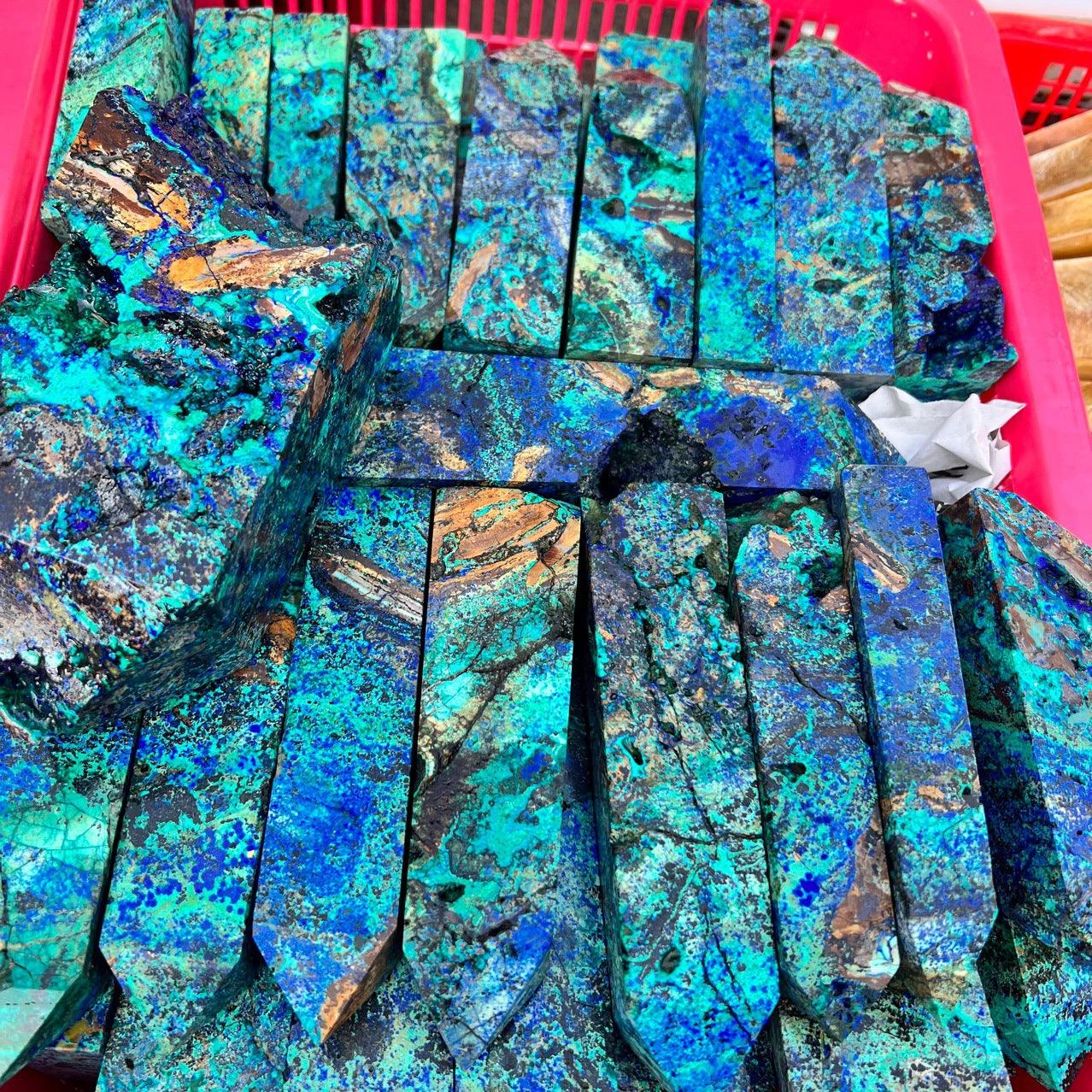5-8cm Azurite tower 1kg