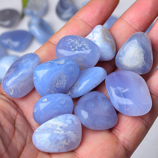 2-3cm blue lace agate tumbles 1kg