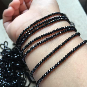 4mm black spinel beads