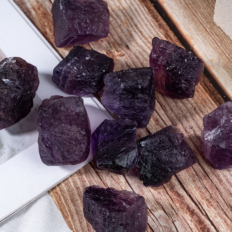 2-4cm rough purple fluorite