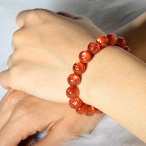8mm oregon sunstone bracelet