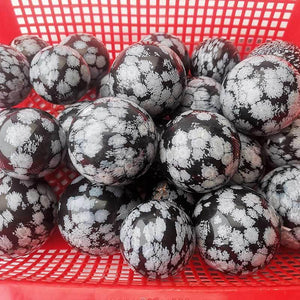5-7cm snowflake obsidian sphere 1kg