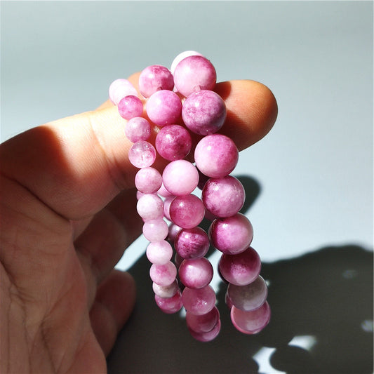 8mm pink tourmaline bracelet manmade