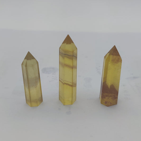5-8cm yellow fluorite tower