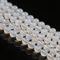 8mm white agate beads
