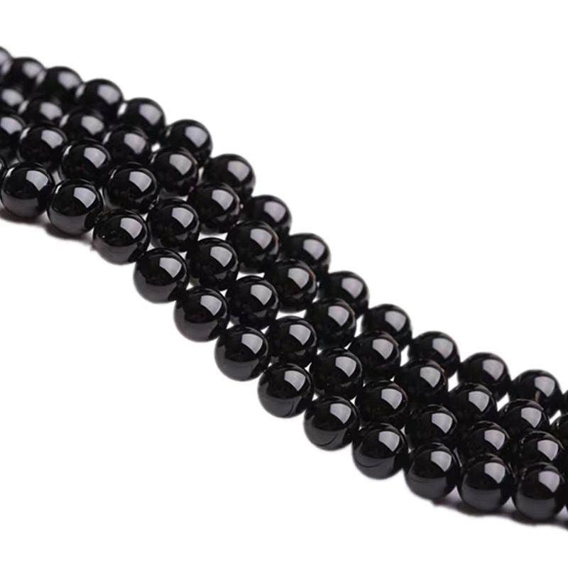 8/10mm black agate beads