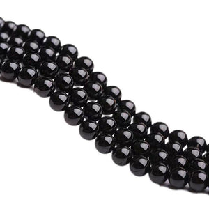 8/10mm black agate beads