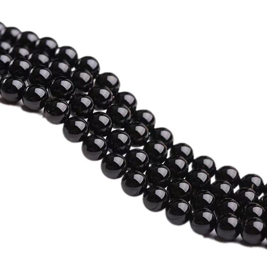 8/10mm black agate beads