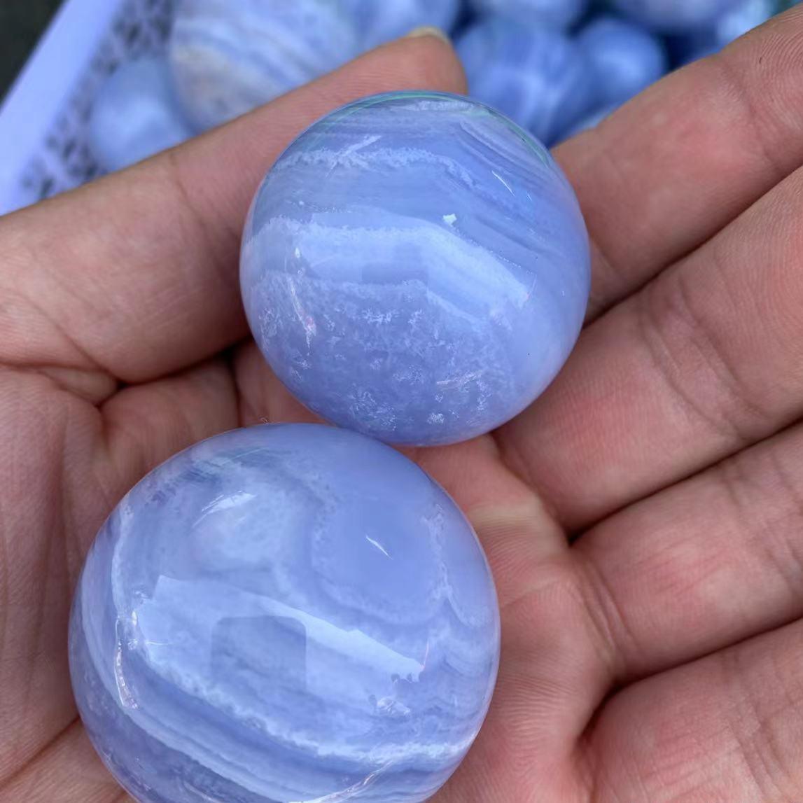 3-6cm Blue lace agate sphere 1kg