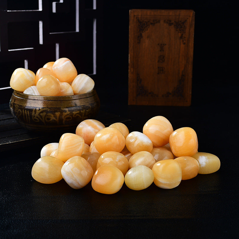 2-3cm honey calcite tumbled 1kg