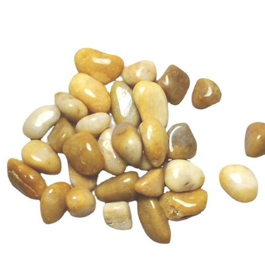 2-3cm yellow jade tumbled stones 1kg