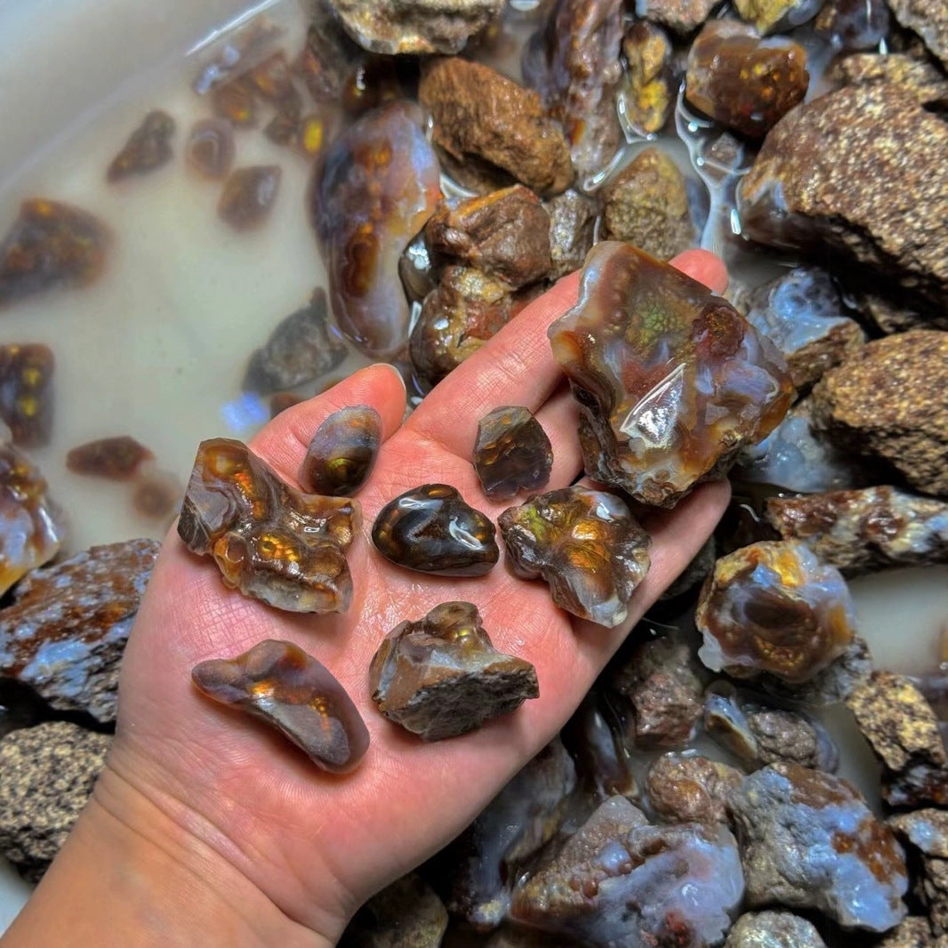 raw fire agate
