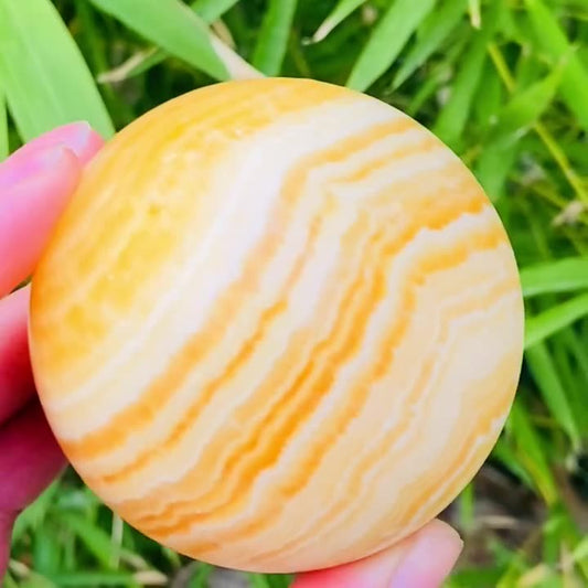 4-7cm honey calcite sphere 1kg
