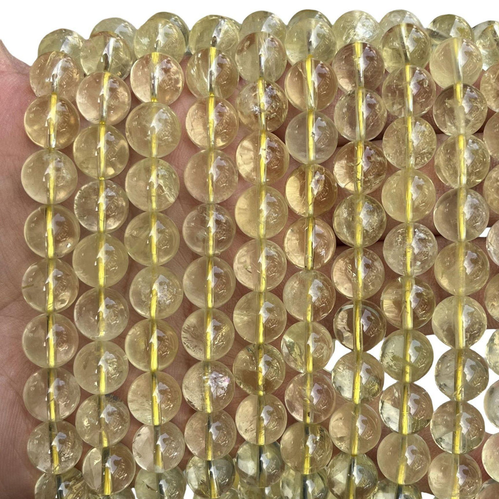 8mm lemon quartz beads