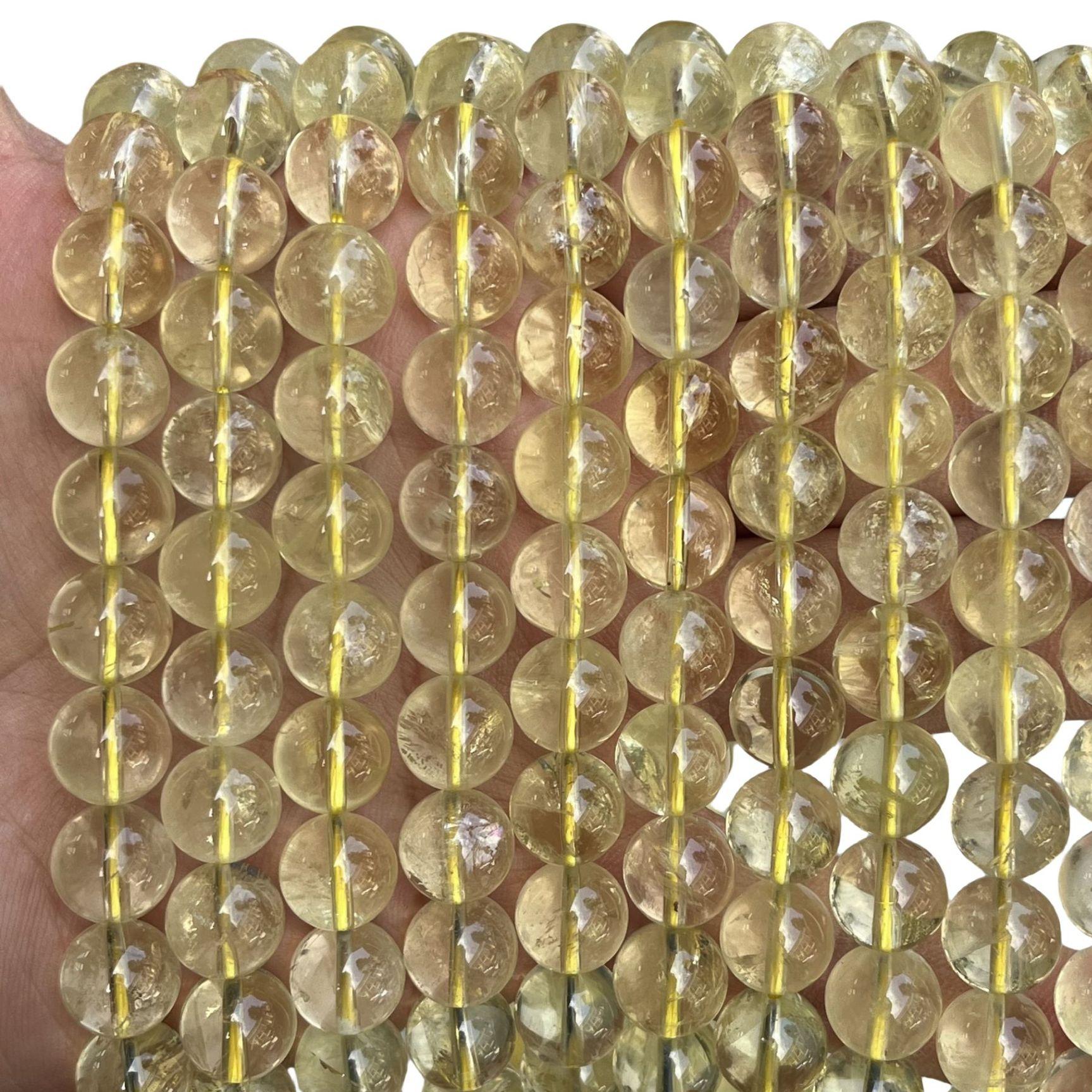 8mm lemon quartz beads