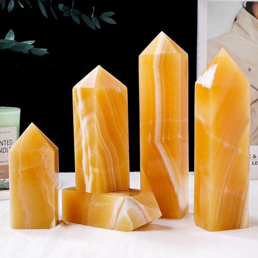 5-7cm yellow jade tower 1kg