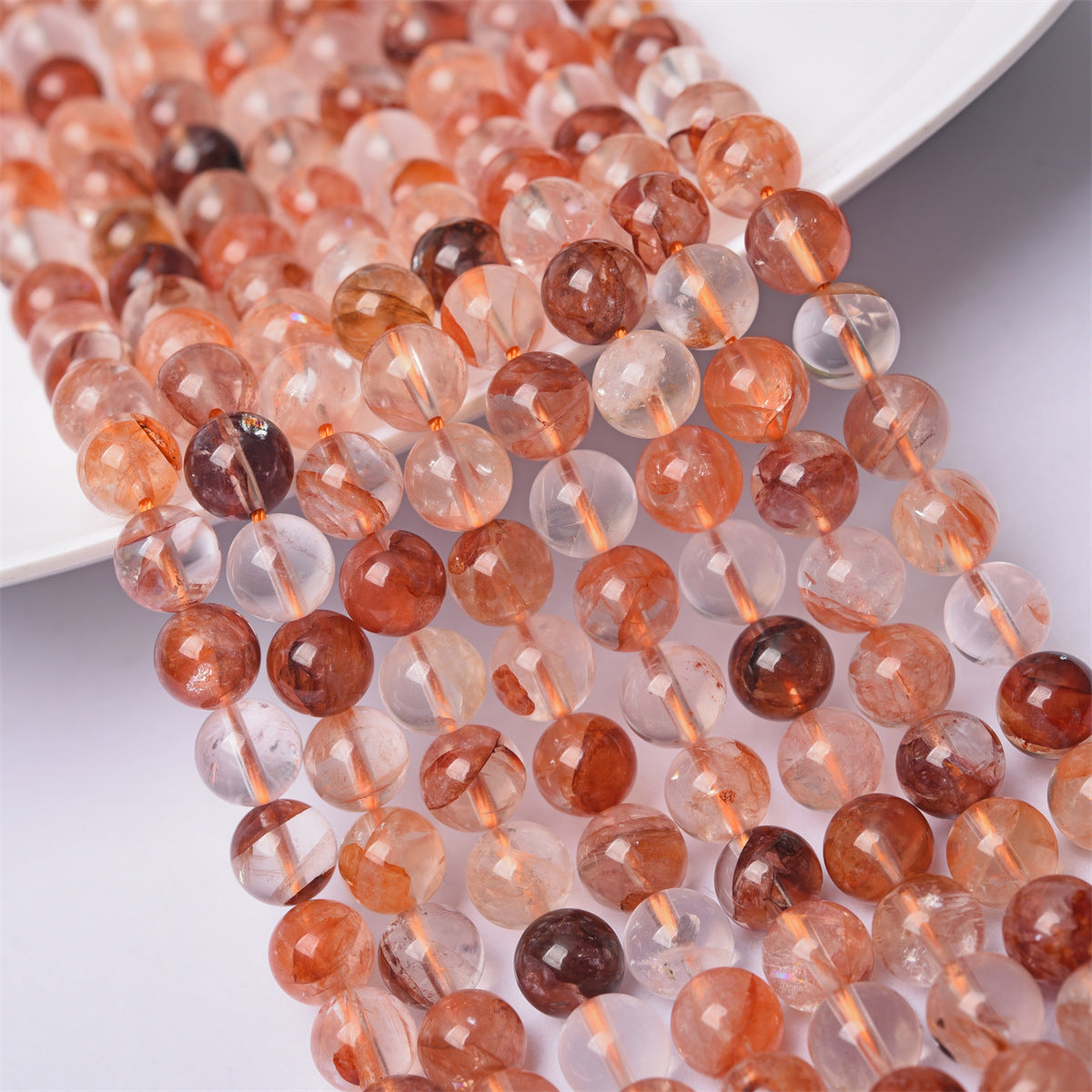 8mm fire quartz beads