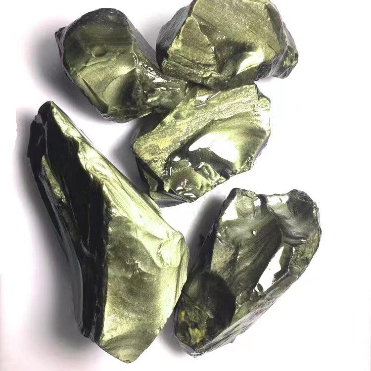 3-5cm raw gold obsidian 1kg