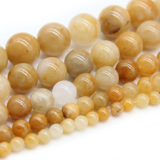 8mm yellow aventurine beads