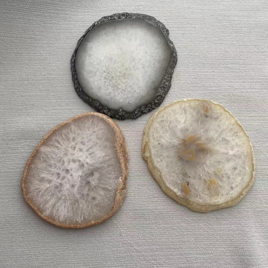 8-10cm white agate slices