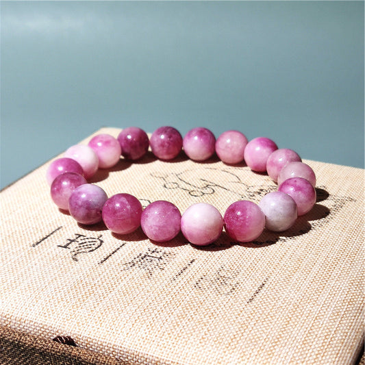 8mm pink tourmaline bracelet manmade