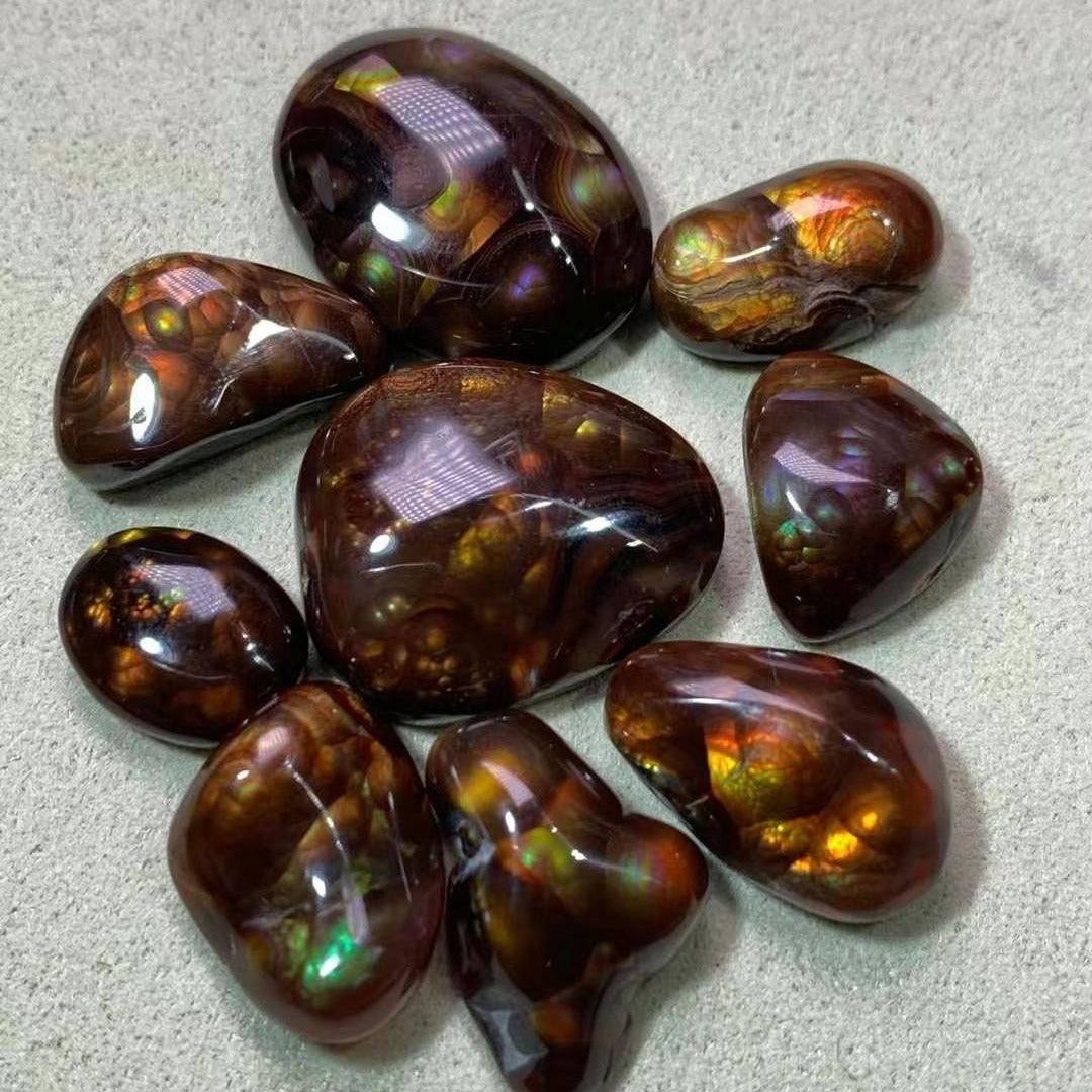 1-2cm tumbled fire agate 1g