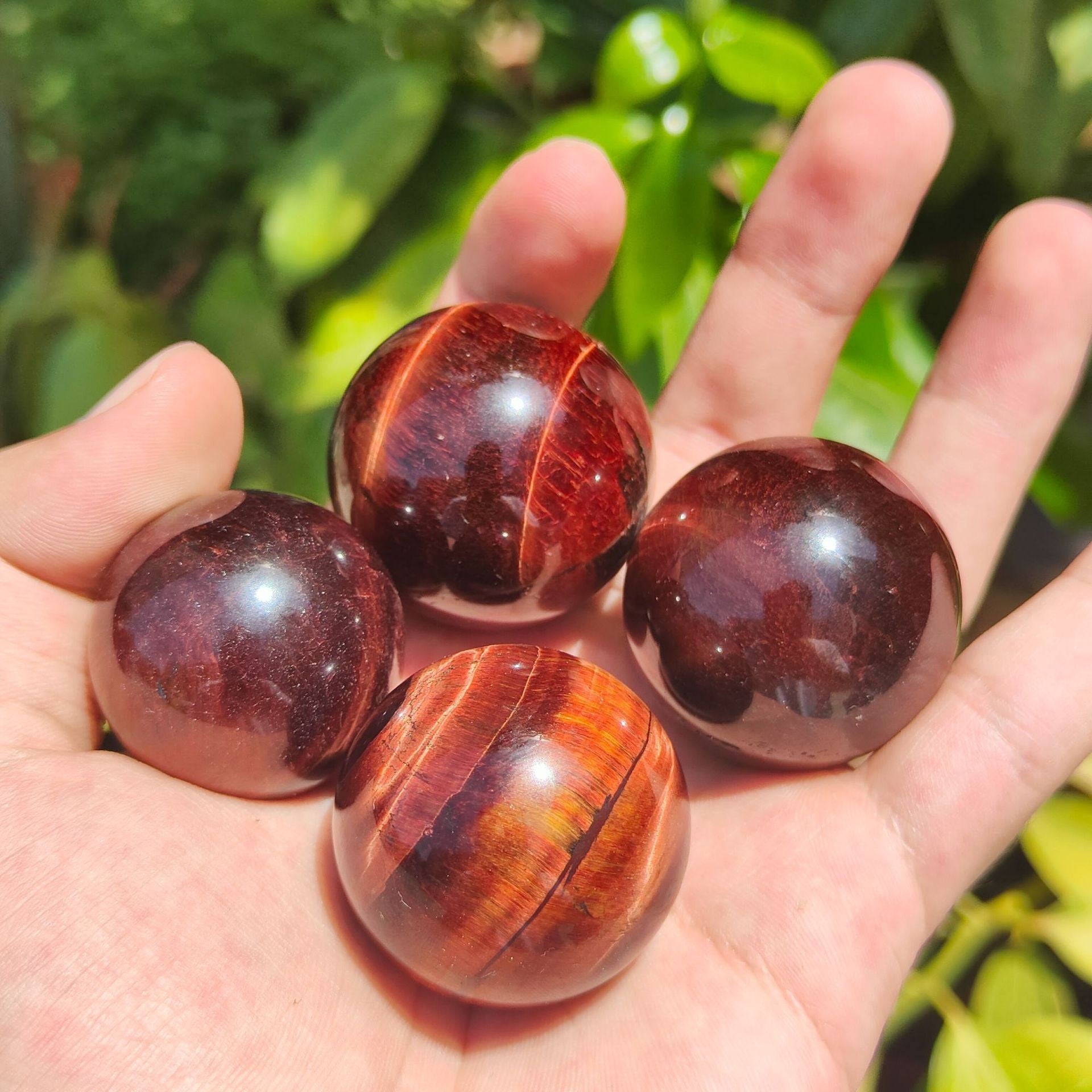 4-7cm red tiger eye sphere 1kg