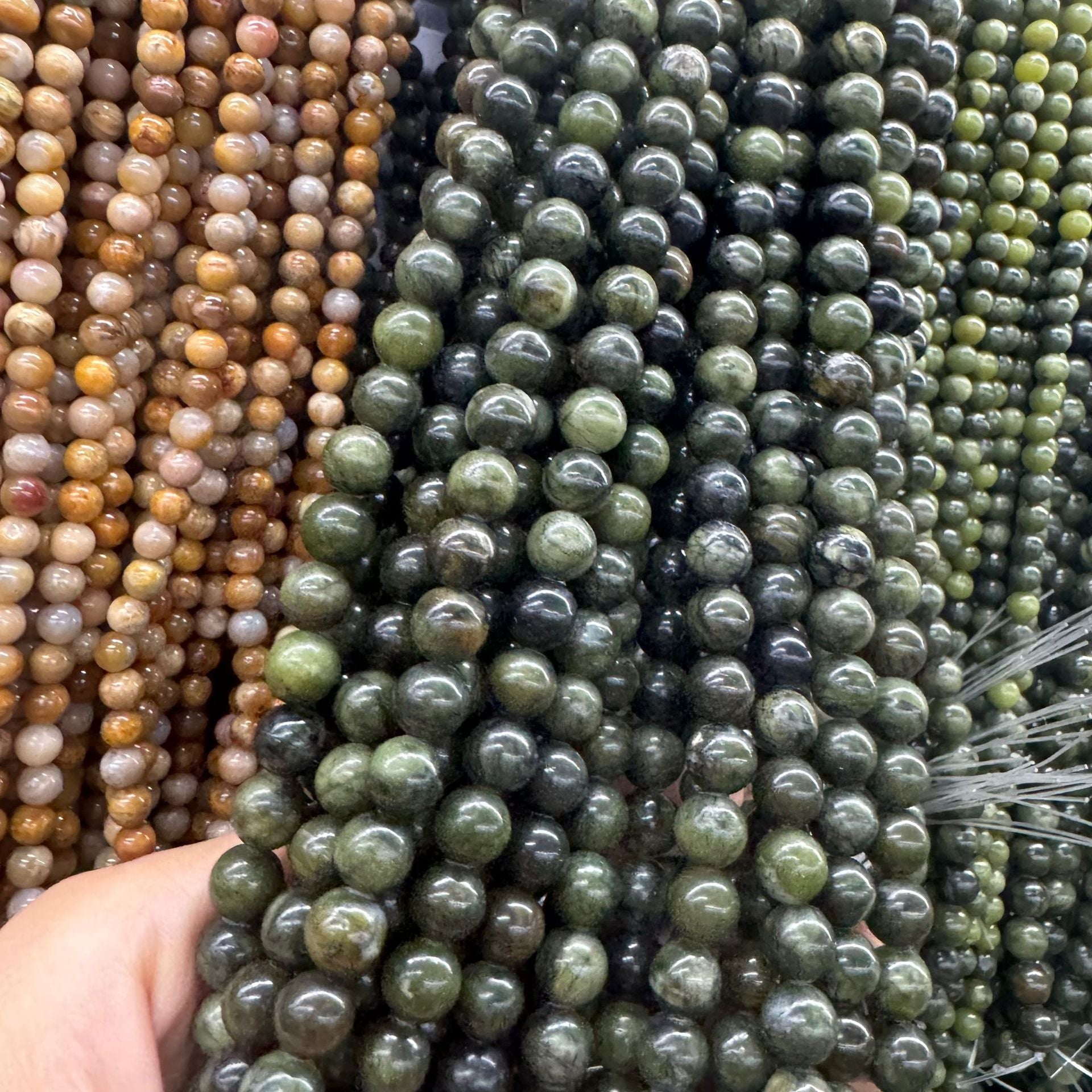 8mm nephrite jade beads