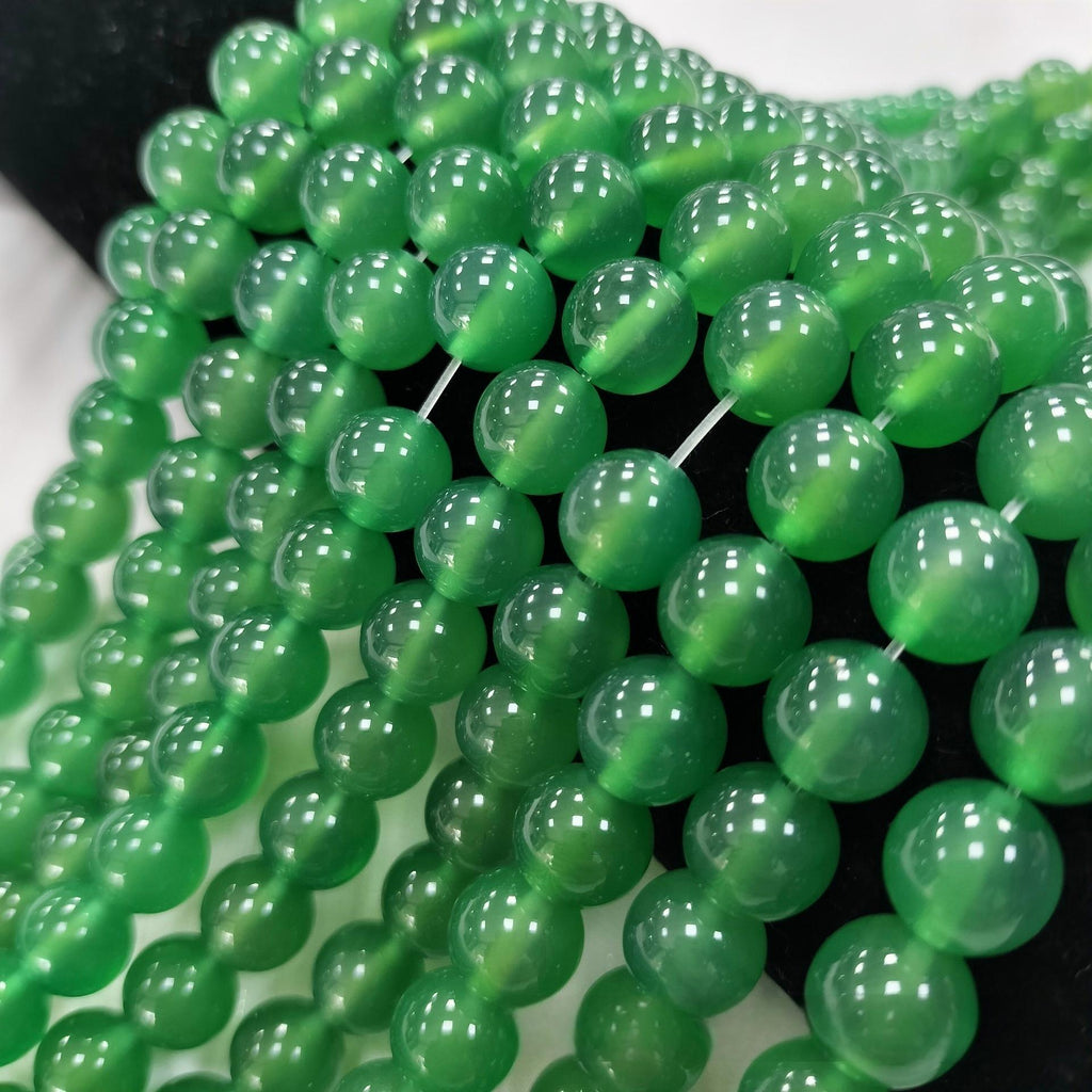 8mm green onyx beads