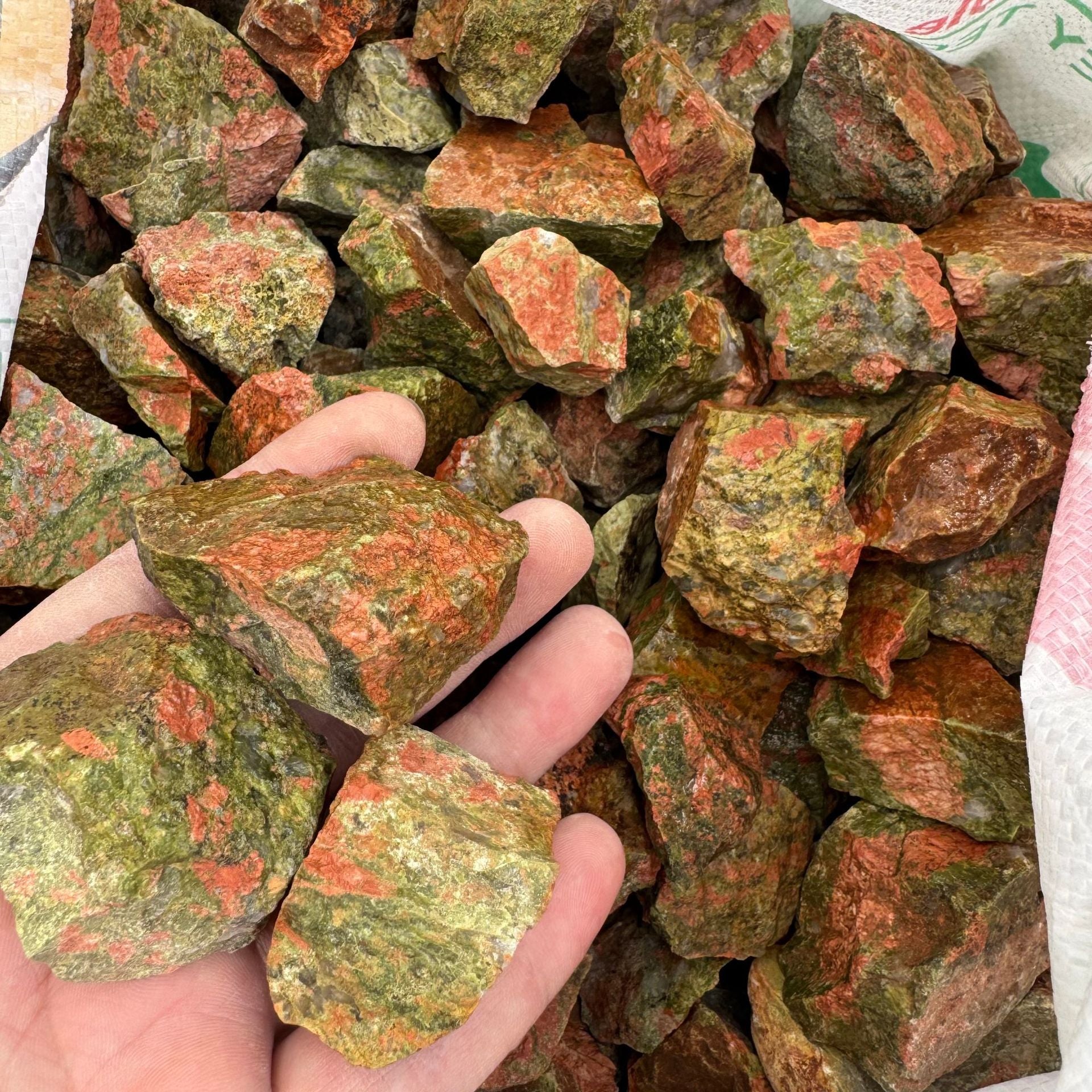 2-5cm raw unakite 1kg