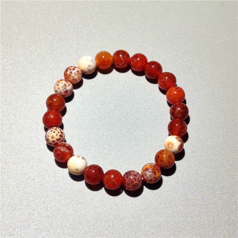 8mm fire agate bracelet