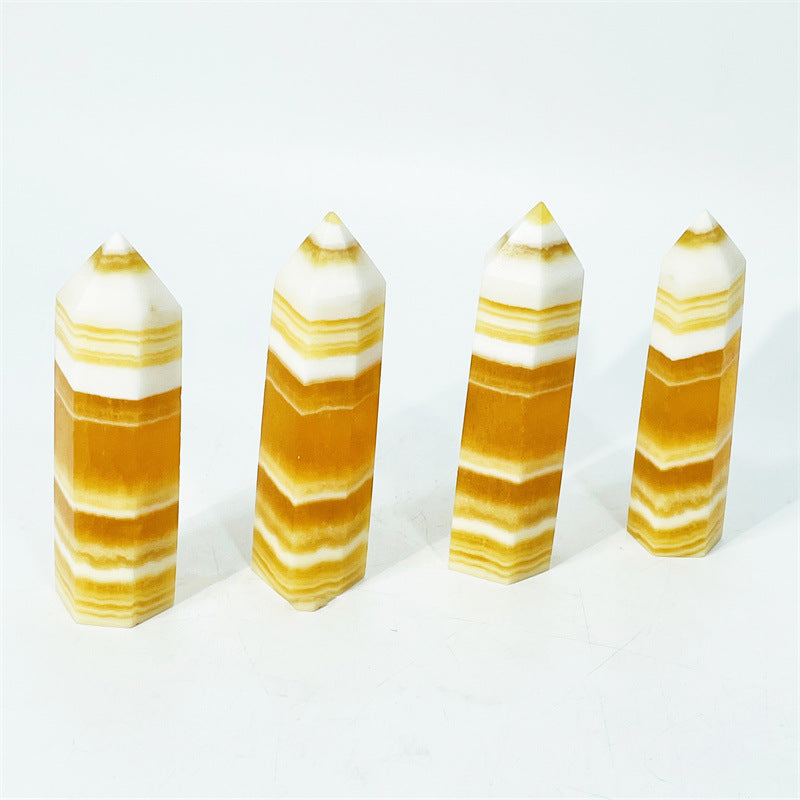 5-9cm honey calcite towers 1kg