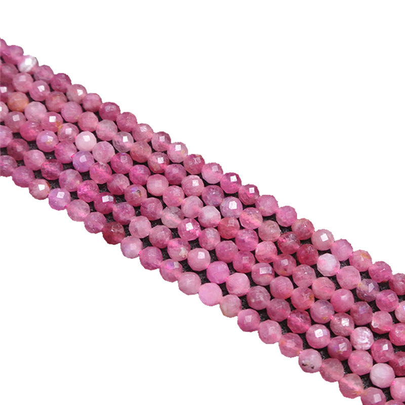 3mm pink tourmaline beads