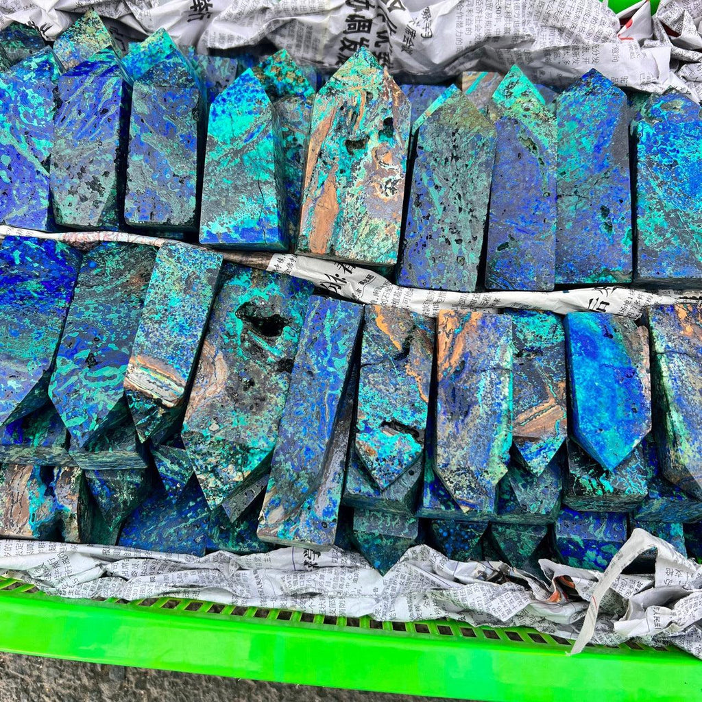 5-8cm Azurite tower 1kg
