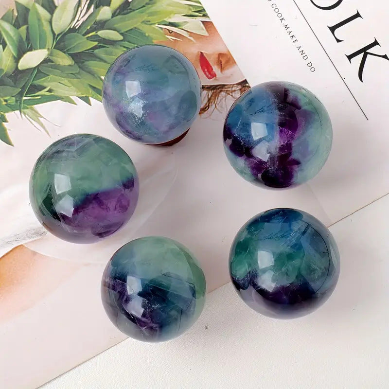 4-7cm rainbow fluorite sphere 1kg