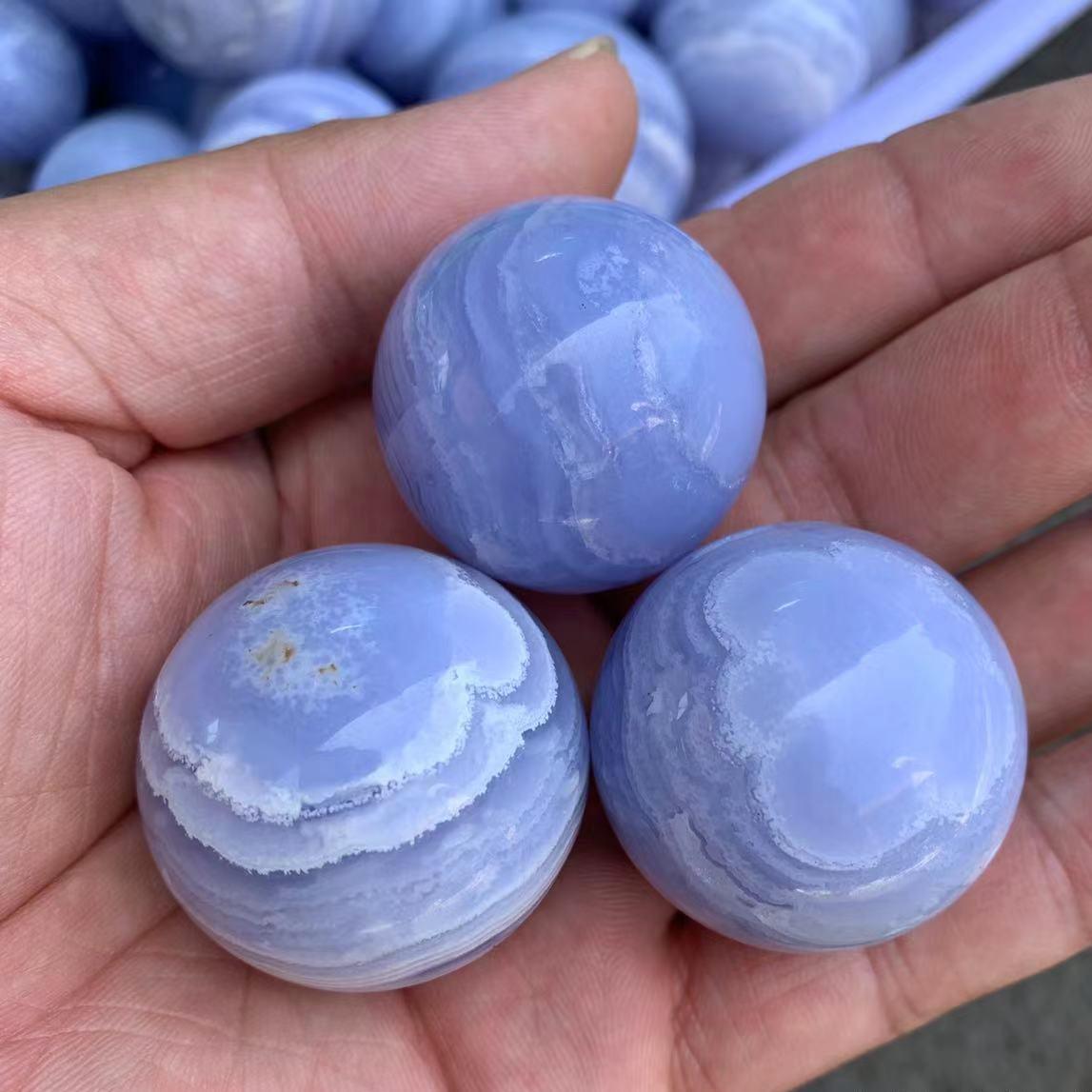 3-6cm Blue lace agate sphere 1kg