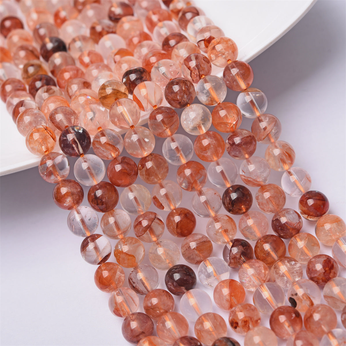 8mm fire quartz beads