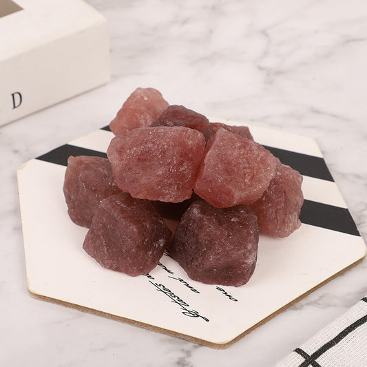 2-5cm strawberry quartz raw 1kg