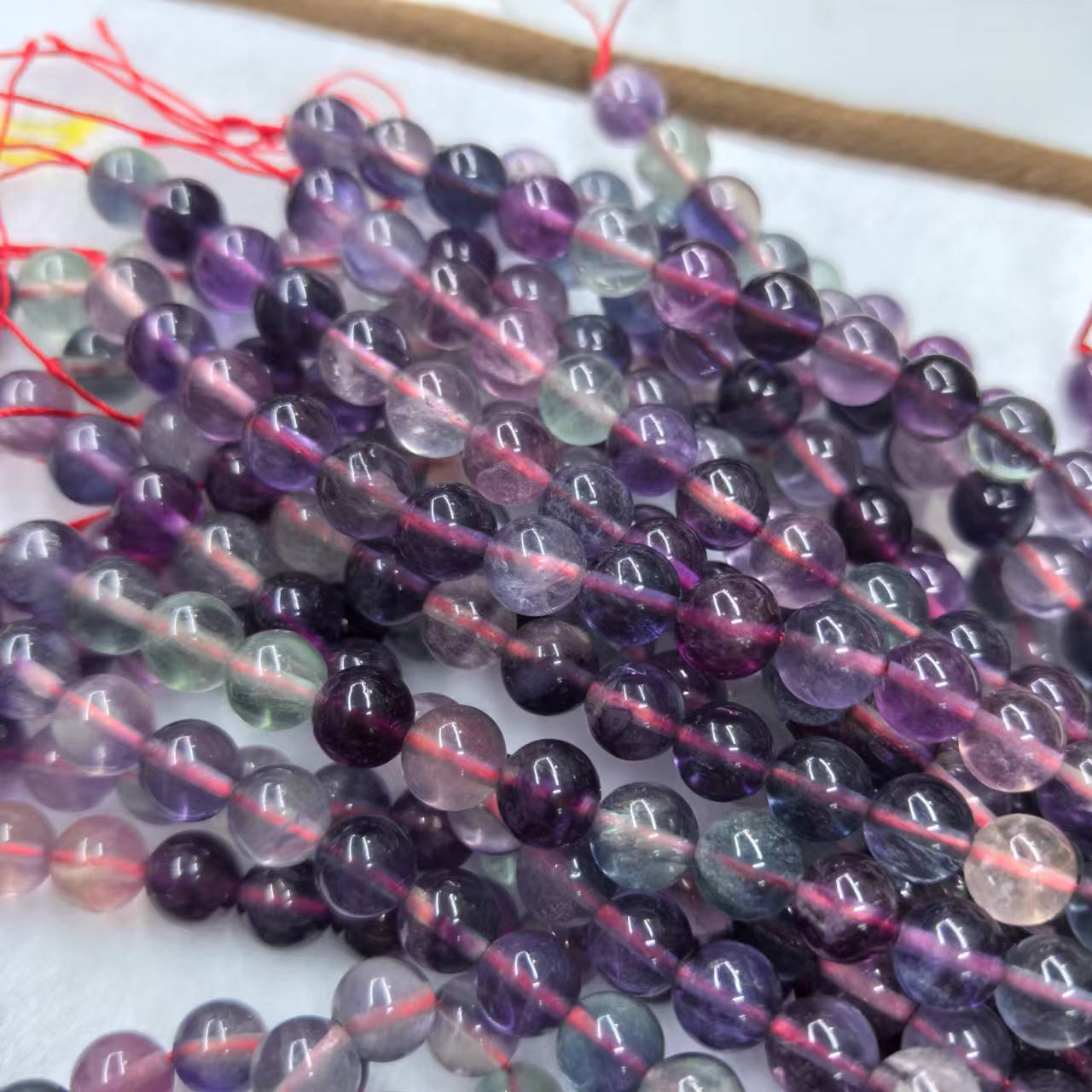 8mm rainbow fluorite beads