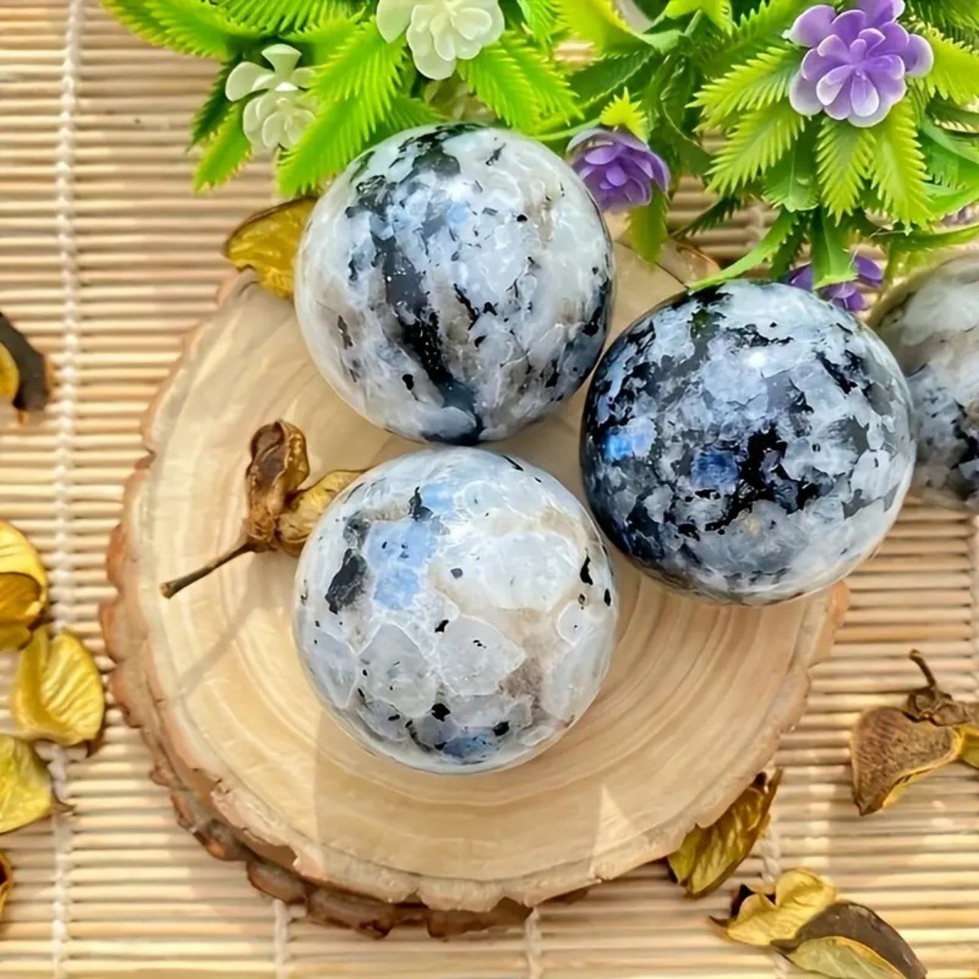 3-7cm blue moonstone sphere 1kg
