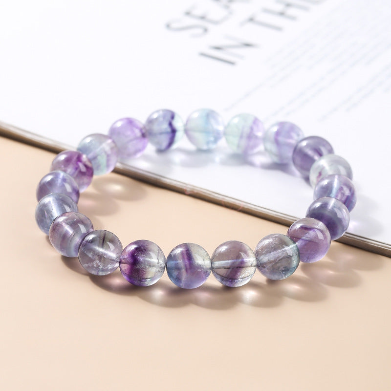 9-10mm rainbow fluorite bracelet