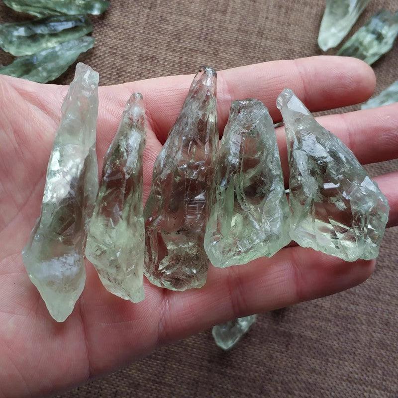 3-6cm raw green quartz 1kg