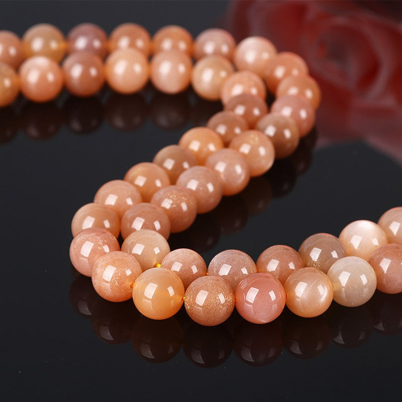 8mm peach moonstone beads