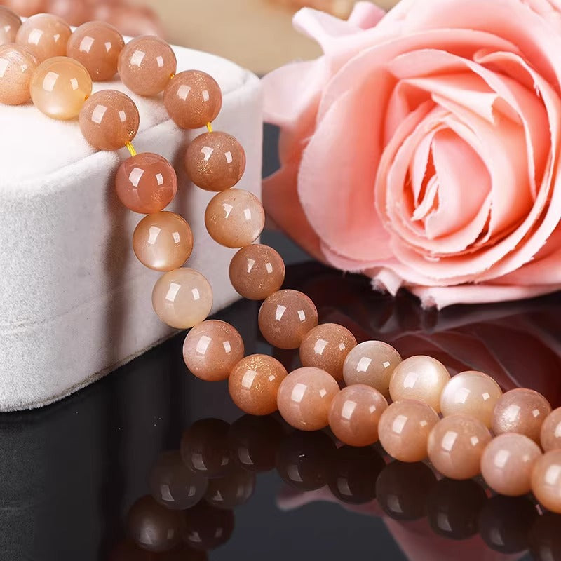 8mm peach moonstone beads