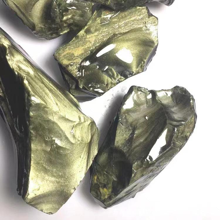 3-5cm raw gold obsidian 1kg