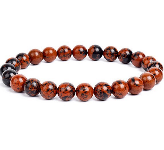 8mm red obsidian bracelet