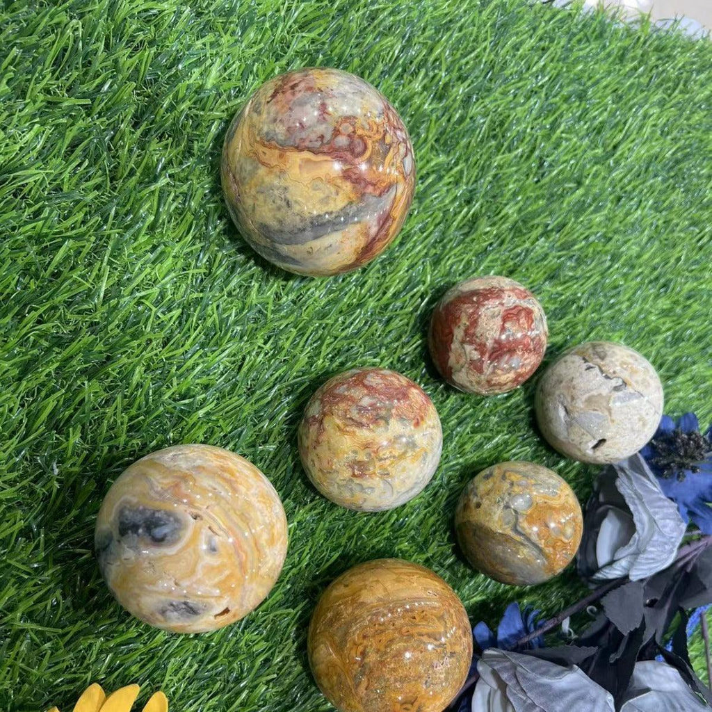 4-7cm Crazy Lace Agate sphere 1kg